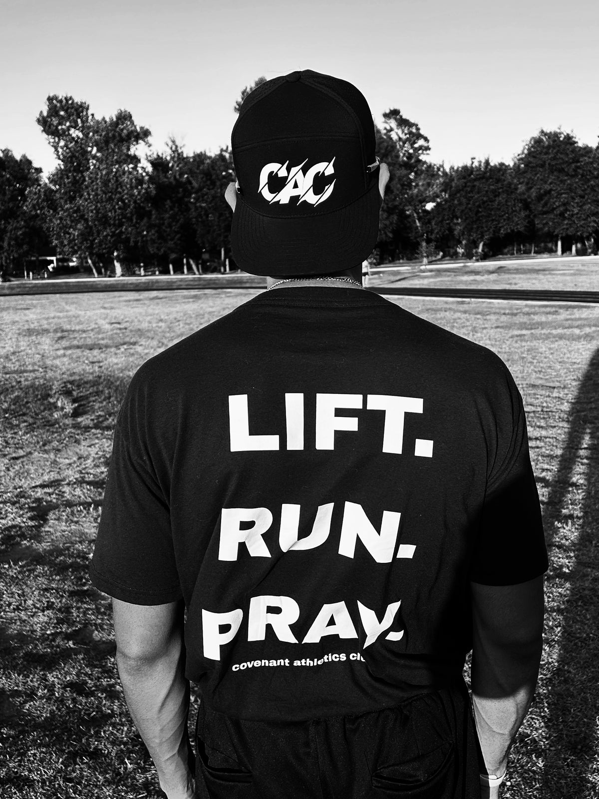 “LIFT. RUN. PRAY.” Tee (Black)